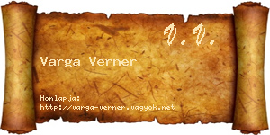 Varga Verner névjegykártya